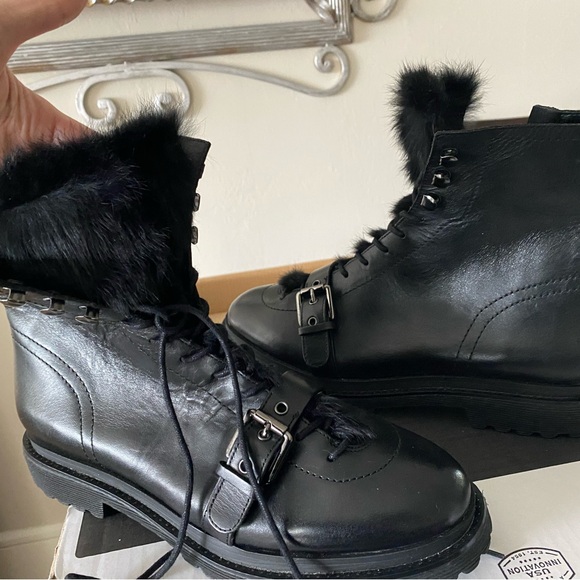 Franco Sarto rabbit fur boots - Picture 3 of 4